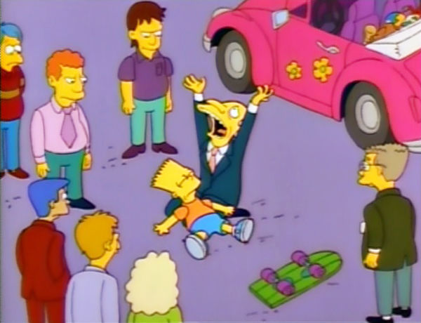 Bart Gets Hit by a Car episode synopsis,reviews,forums,photos,