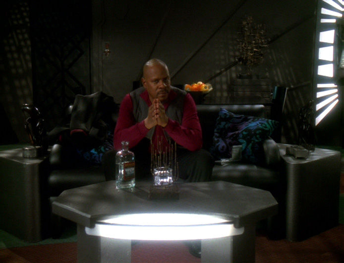 Startrek Deep Space Nine,Emissary, Part I ,Emissary, Part II ,Past Prologue ,A Man Alone ,Babel ,Captive Pursuit ,Q-Less ,Dax ,The Passenger ,Move Along Home ,The Nagus ,Vortex ,Battle Lines ,The Storyteller ,Progress ,If Wishes Were Horses ,The Forsaken ,Dramatis Personae ,Duet ,In the Hands of the Prophets ,The Homecoming ,The Circle ,The Siege ,Invasive Procedures ,Cardassians ,Melora ,Rules of Acquisition ,Necessary Evil ,Second Sight ,Sanctuary ,Rivals ,The Alternate ,Armageddon Game ,Whispers ,Paradise ,Shadowplay ,Playing God ,Profit and Loss ,Blood Oath ,The Maquis, Part I ,The Maquis, Part II ,The Wire ,Crossover ,The Collaborator ,Tribunal ,The Jem'Hadar ,The Search, Part I ,The Search, Part II ,The House of Quark ,Equilibrium ,Second Skin ,The Abandoned ,Civil Defense ,Meridian ,Defiant ,Fascination ,Past Tense, Part I ,Past Tense, Part II ,Life Support ,Heart of Stone ,Destiny ,Prophet Motive ,Visionary ,Distant Voices ,Through the Looking Glass ,Improbable Cause ,The Die Is Cast ,Explorers ,Family Business ,Shakaar ,Facets ,The Adversary ,The Way of the Warrior, Part I ,The Way of the Warrior, Part II ,The Visitor ,Hippocratic Oath ,Indiscretion ,Rejoined ,Starship Down ,Little Green Men ,The Sword of Kahless ,Our Man Bashir ,Homefront ,Paradise Lost ,Crossfire ,Return to Grace ,Sons of Mogh ,Bar Association ,Accession ,Rules of Engagement ,Hard Time ,Shattered Mirror ,The Muse ,For the Cause ,To the Death ,The Quickening ,Body Parts ,Broken Link ,Apocalypse Rising ,The Ship ,Looking for par'Mach in All the Wrong Places ,...Nor the Battle to the Strong ,The Assignment ,Trials and Tribble-ations ,Let He Who Is Without Sin... ,Things Past ,The Ascent ,Rapture ,The Darkness and the Light ,The Begotten ,For the Uniform ,In Purgatory's Shadow ,By Inferno's Light ,Doctor Bashir, I Presume? ,A Simple Investigation ,Business as Usual ,Ties of Blood and Water ,Ferengi Love Songs ,Soldiers of the Empire ,Children of Time ,Blaze of Glory ,Empok Nor ,In the Cards ,Call to Arms ,A Time to Stand ,Rocks and Shoals ,Sons and Daughters ,Behind the Lines ,Favor the Bold ,Sacrifice of Angels ,You Are Cordially Invited... ,Resurrection ,Statistical Probabilities ,The Magnificent Ferengi ,Waltz ,Who Mourns for Morn? ,Far Beyond the Stars ,One Little Ship ,Honor Among Thieves ,Change of Heart ,Wrongs Darker than Death or Night ,Inquisition ,In the Pale Moonlight ,His Way ,The Reckoning ,Valiant ,Profit and Lace ,Time's Orphan ,The Sound of Her Voice ,Tears of the Prophets ,Image in the Sand ,Shadows and Symbols ,Afterimage ,Take Me Out to the Holosuite ,Chrysalis ,Treachery, Faith, and the Great River ,Once More Unto the Breach ,The Siege of AR-558 ,Covenant ,It's Only a Paper Moon ,Prodigal Daughter ,The Emperor's New Cloak ,Field of Fire ,Chimera ,Badda-Bing Badda-Bang ,Inter Arma Enim Silent Leges ,Penumbra ,'Til Death Do Us Part ,Strange Bedfellows ,The Changing Face of Evil  ,When It Rains... ,Tacking Into the Wind ,Extreme Measures ,The Dogs of War ,What You Leave Behind, Part I ,What You Leave Behind, Part II ,Doctor Bashir, I Presume ,You Are Cordially Invited ,Treachery, Faith and the Great River ,Badda-Bing, Badda-Bang 