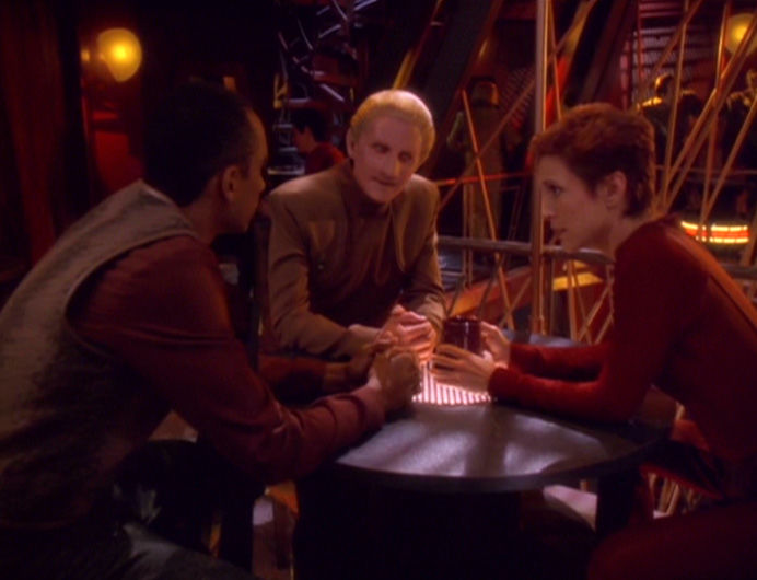 Startrek Deep Space Nine photos,Emissary, Part I ,Emissary, Part II ,Past Prologue ,A Man Alone ,Babel ,Captive Pursuit ,Q-Less ,Dax ,The Passenger ,Move Along Home ,The Nagus ,Vortex ,Battle Lines ,The Storyteller ,Progress ,If Wishes Were Horses ,The Forsaken ,Dramatis Personae ,Duet ,In the Hands of the Prophets ,The Homecoming ,The Circle ,The Siege ,Invasive Procedures ,Cardassians ,Melora ,Rules of Acquisition ,Necessary Evil ,Second Sight ,Sanctuary ,Rivals ,The Alternate ,Armageddon Game ,Whispers ,Paradise ,Shadowplay ,Playing God ,Profit and Loss ,Blood Oath ,The Maquis, Part I ,The Maquis, Part II ,The Wire ,Crossover ,The Collaborator ,Tribunal ,The Jem'Hadar ,The Search, Part I ,The Search, Part II ,The House of Quark ,Equilibrium ,Second Skin ,The Abandoned ,Civil Defense ,Meridian ,Defiant ,Fascination ,Past Tense, Part I ,Past Tense, Part II ,Life Support ,Heart of Stone ,Destiny ,Prophet Motive ,Visionary ,Distant Voices ,Through the Looking Glass ,Improbable Cause ,The Die Is Cast ,Explorers ,Family Business ,Shakaar ,Facets ,The Adversary ,The Way of the Warrior, Part I ,The Way of the Warrior, Part II ,The Visitor ,Hippocratic Oath ,Indiscretion ,Rejoined ,Starship Down ,Little Green Men ,The Sword of Kahless ,Our Man Bashir ,Homefront ,Paradise Lost ,Crossfire ,Return to Grace ,Sons of Mogh ,Bar Association ,Accession ,Rules of Engagement ,Hard Time ,Shattered Mirror ,The Muse ,For the Cause ,To the Death ,The Quickening ,Body Parts ,Broken Link ,Apocalypse Rising ,The Ship ,Looking for par'Mach in All the Wrong Places ,...Nor the Battle to the Strong ,The Assignment ,Trials and Tribble-ations ,Let He Who Is Without Sin... ,Things Past ,The Ascent ,Rapture ,The Darkness and the Light ,The Begotten ,For the Uniform ,In Purgatory's Shadow ,By Inferno's Light ,Doctor Bashir, I Presume? ,A Simple Investigation ,Business as Usual ,Ties of Blood and Water ,Ferengi Love Songs ,Soldiers of the Empire ,Children of Time ,Blaze of Glory ,Empok Nor ,In the Cards ,Call to Arms ,A Time to Stand ,Rocks and Shoals ,Sons and Daughters ,Behind the Lines ,Favor the Bold ,Sacrifice of Angels ,You Are Cordially Invited... ,Resurrection ,Statistical Probabilities ,The Magnificent Ferengi ,Waltz ,Who Mourns for Morn? ,Far Beyond the Stars ,One Little Ship ,Honor Among Thieves ,Change of Heart ,Wrongs Darker than Death or Night ,Inquisition ,In the Pale Moonlight ,His Way ,The Reckoning ,Valiant ,Profit and Lace ,Time's Orphan ,The Sound of Her Voice ,Tears of the Prophets ,Image in the Sand ,Shadows and Symbols ,Afterimage ,Take Me Out to the Holosuite ,Chrysalis ,Treachery, Faith, and the Great River ,Once More Unto the Breach ,The Siege of AR-558 ,Covenant ,It's Only a Paper Moon ,Prodigal Daughter ,The Emperor's New Cloak ,Field of Fire ,Chimera ,Badda-Bing Badda-Bang ,Inter Arma Enim Silent Leges ,Penumbra ,'Til Death Do Us Part ,Strange Bedfellows ,The Changing Face of Evil  ,When It Rains... ,Tacking Into the Wind ,Extreme Measures ,The Dogs of War ,What You Leave Behind, Part I ,What You Leave Behind, Part II ,Doctor Bashir, I Presume ,You Are Cordially Invited ,Treachery, Faith and the Great River ,Badda-Bing, Badda-Bang 