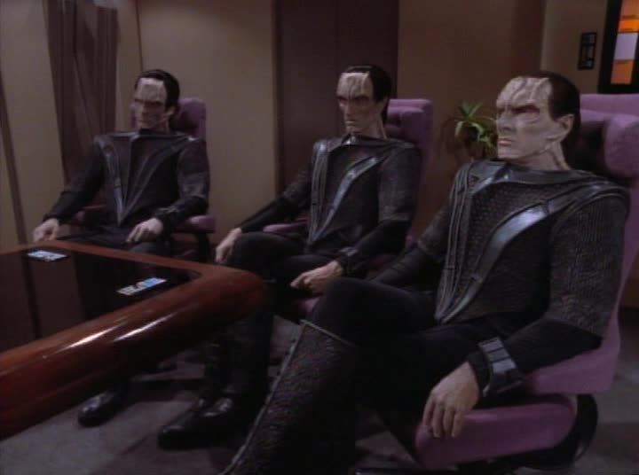 Chain of Command (1) episode synopsis,reviews,forums,photos,11001001 episode synopsis,The Outrageous Okona episode synopsis,The Best of Both Worlds, Part I episode synopsis,Clues episode synopsis