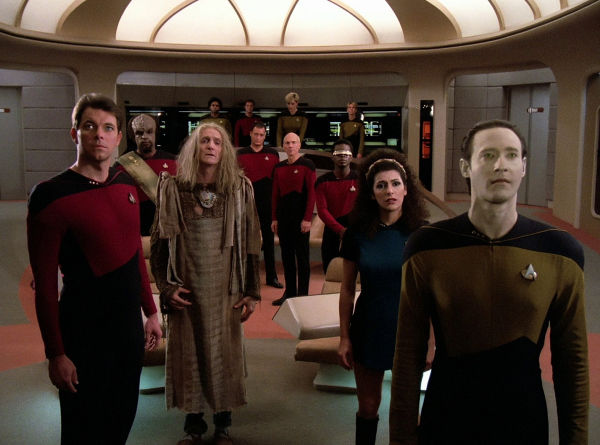 Encounter at Farpoint (2) episode synopsis,reviews,forums,photos,The Arsenal of Freedom episode synopsis,Tin Man episode synopsis
