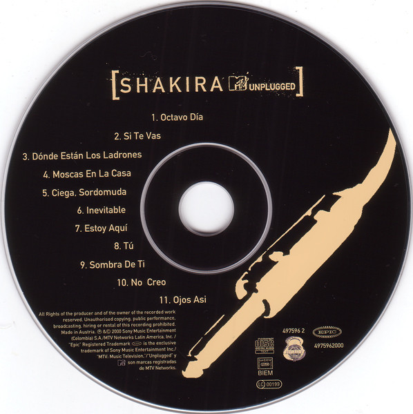 Shakira lyrics, Shakira Sombra De Ti lyrics, Sombra De Ti lyrics,MTV Unplugged album